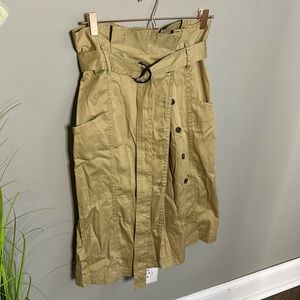 Banana Republic Tan Paper Bag Waist skirt with strap